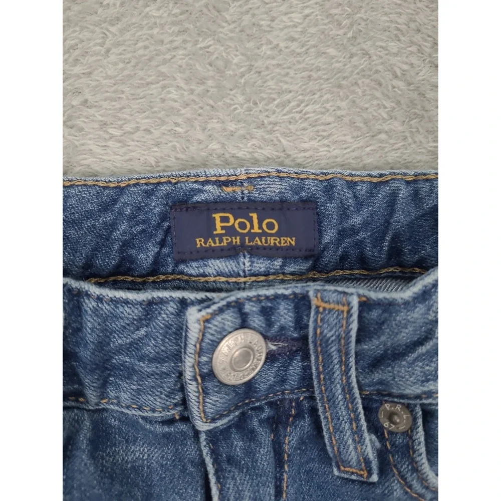 Polo Ralph Lauren Girls The Astor Slim Boyfriend Patchwork Denim Jeans - Size 7‎